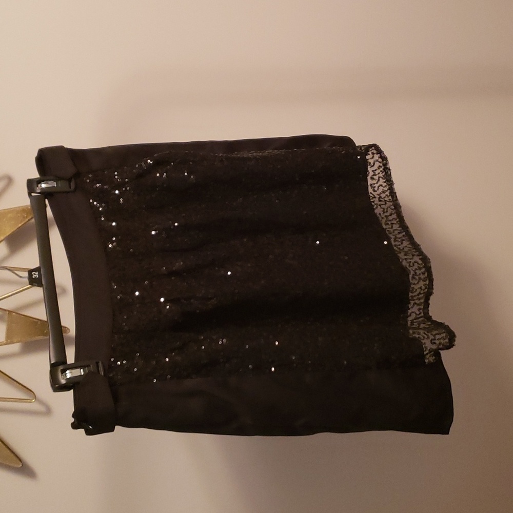 I Heart Ronson Black Sequin Skirt